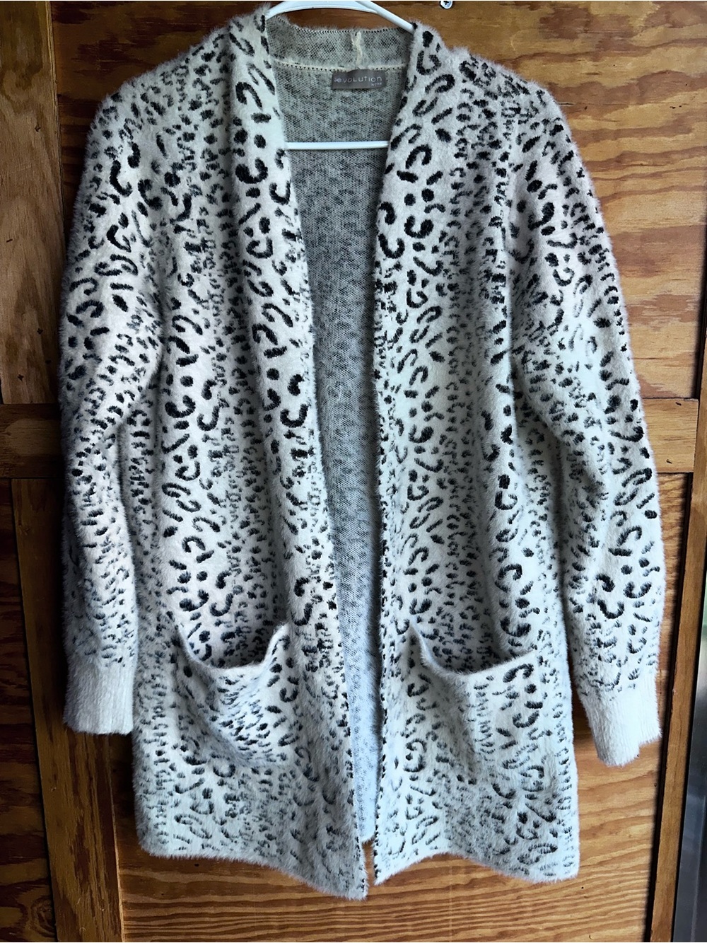 Evolution by Cyrus Snow Leopard Cardigan